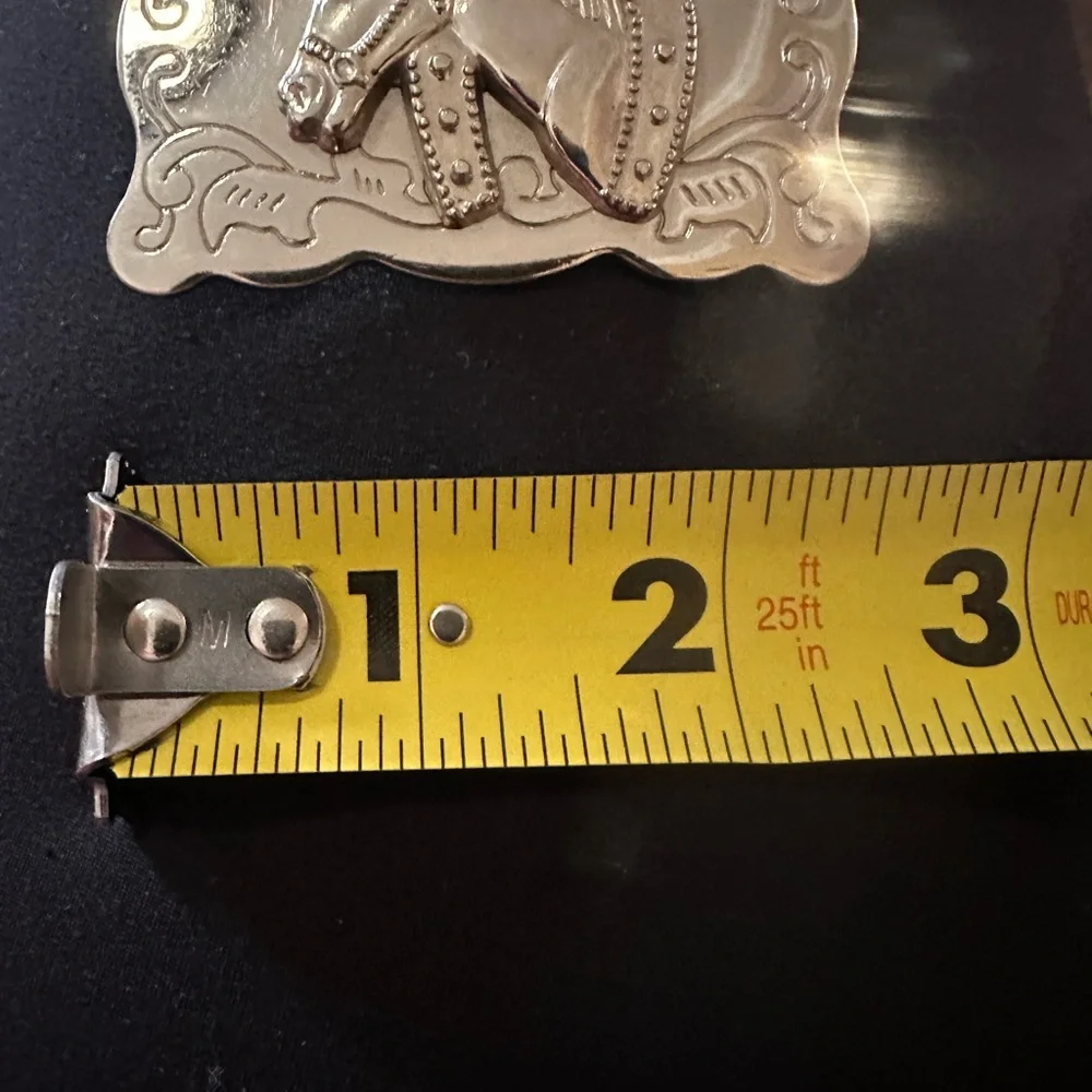 Kids Silver Horse Belt Buckle